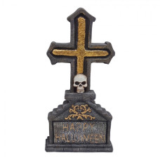 Šedá plastová halloweenská dekorace