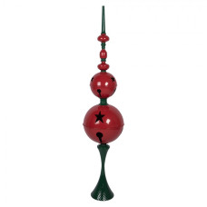 Červeno-zelená kovová vánoční dekorace – 31x142 cm