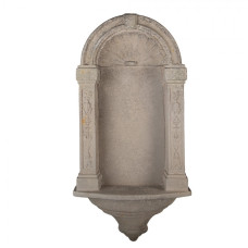 Šedý keramický nástěnný svícen – 39x13x78 cm