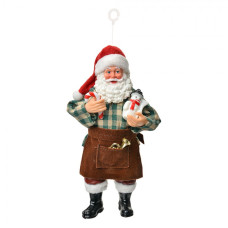 Červená textilní vánoční ozdoba Santa Claus – 17 cm_1