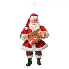 Červená textilní vánoční ozdoba Santa Claus – 17 cm_2