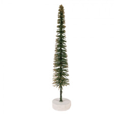 Zelená dřevěná vánoční dekorace stromeček – 5x25 cm