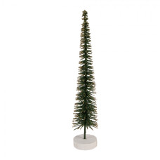 Zelená dřevěná vánoční dekorace stromeček – 6x30 cm