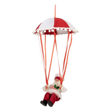 Červená plastová vánoční dekorace Santa Claus – 25x25x55 cm