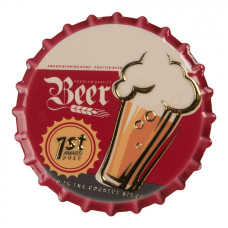 Červený kovový magnet medvěd – 7x2 cm