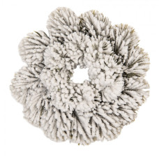 Zeleno-bílý plastový vánoční věnec – 26 cm
