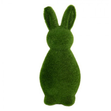 Zelená plastová dekorativní figurka králík – 10x25 cm