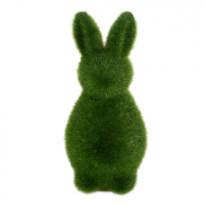Zelená plastová dekorativní figurka králík – 9x21 cm