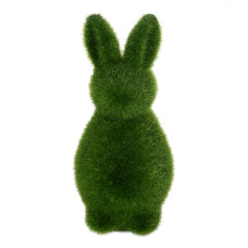 Zelená plastová dekorativní figurka králík – 7x14 cm