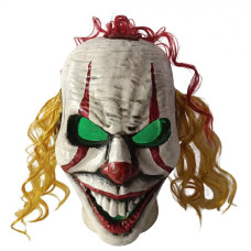 Bílá plastová halloweenská dekorace klaun