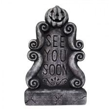 Bílá plastová halloweenská dekorace_10