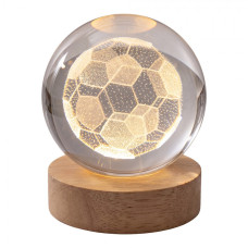 Hnědá skleněná stolní lampa