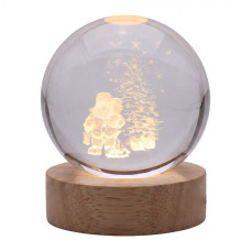 Hnědá dřevěná stolní lampa_2