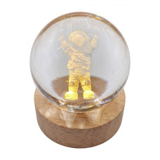 Hnědá skleněná stolní lampa_1