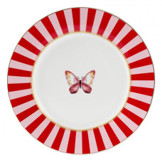 Bílý porcelánový snídaňový talíř