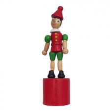 Červená dřevěná dekorativní figurka Pinocchio_1
