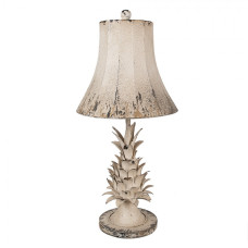 Béžová kovová stolní lampa – 30x64 cm