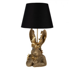 Plastová stolní lampa králík zlatá – 30x55 cm