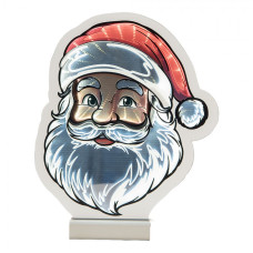 Bílá plastová vánoční infinity lampa Santa Claus – 19x5x22 cm