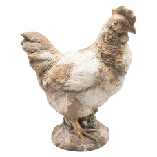 Béžová keramická dekorativní figurka slepička_1