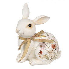 Béžová polyresinová figurka králík – 20 cm