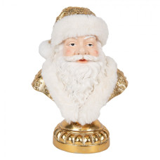 Bílá plastová vánoční dekorace Santa Claus – 23x15x32 cm