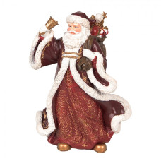 Červená plastová vánoční dekorace Santa Claus – 15x11x20 cm