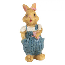 Hnědá plastová dekorativní figurka králík – 3x3x5 cm_1