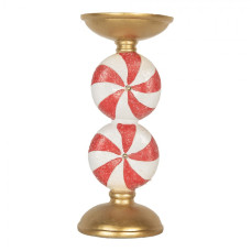 Plastová vánoční dekorace s LED světlem zlatá – 10x23 cm