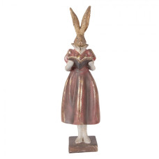 Plastová dekorativní figurka králík zlatá – 13x12x47 cm