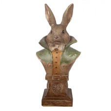 Plastová dekorativní figurka králík zlatá – 12x8x26 cm
