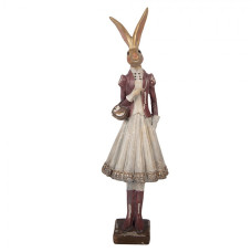 Plastová dekorativní figurka králík zlatá – 10x9x32 cm