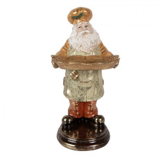 Béžová plastová vánoční dekorace Santa Claus – 15x18x31 cm