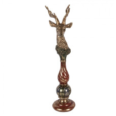 Plastová dekorativní figurka jelen zlatá – 14x17x49 cm