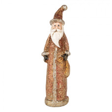 Červená plastová vánoční dekorace Santa Claus – 4x3x12 cm