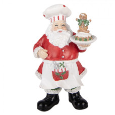 Červená plastová vánoční dekorace Santa Claus – 9x7x16 cm