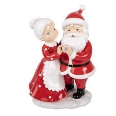 Červená plastová vánoční dekorace Santa Claus – 16x10x23 cm