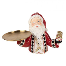 Červená plastová vánoční dekorace Santa Claus – 35x22x25 cm