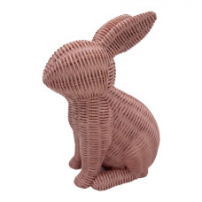 Růžová plastová dekorativní figurka králík_2