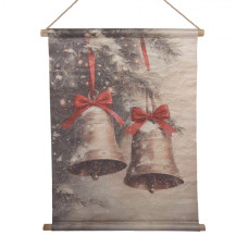 Béžová textilní nástěnná tapiserie – 55x3x75 cm_1