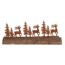 Hnědá kovová dekorativní figurka zvířátka – 25x5x6 cm