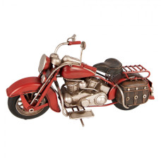 Červený kovový model motorka