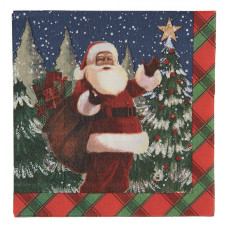 Sada 20 modrých papírových ubrousků – 25x25 cm
