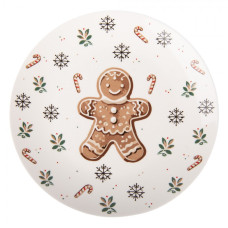 Bílý porcelánový snídaňový talíř Classic Gingerbread Magic – 20 cm_1