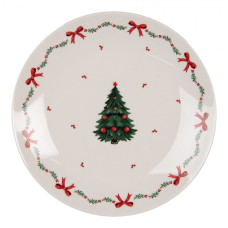 Bílý porcelánový snídaňový talíř Traditional Christmas Harmony – 20 cm_3