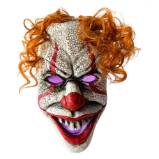 Bílá plastová halloweenská dekorace klaun_1