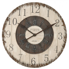 Dřevěné nástěnné hodiny Paris – 80x5 cm