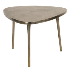 Aluminiový odkládací stolek ve zlaté barvě Asymétrique – 77x77x54 cm