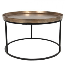 Kovový odkládací stolek ve zlato-černém provedení Nicoline – 60x35 cm