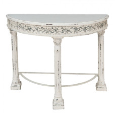 Krémový antik konzolový stolek v romantickém stylu Pierre – 120x49x86 cm